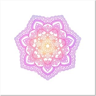 Sunset Mandala Posters and Art